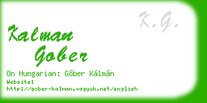 kalman gober business card