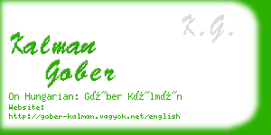 kalman gober business card